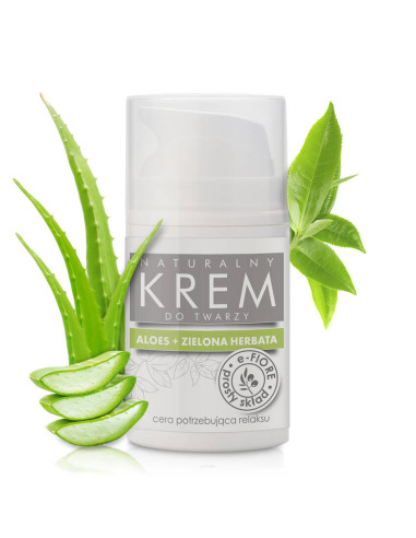 Naturalny krem do twarzy Aloesowy z Zieloną...