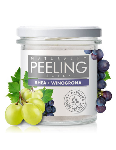 Naturalny peeling solny do ciała - Winogronowy - 300g - E-Fiore