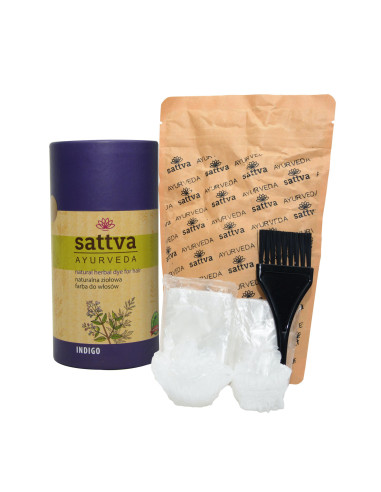 Roślinna Henna do włosów - Indigo - 150g - Sattva